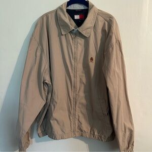 90s Vintage Tommy Hilfiger Men’s Lightweight Khaki Jacket Coat Large